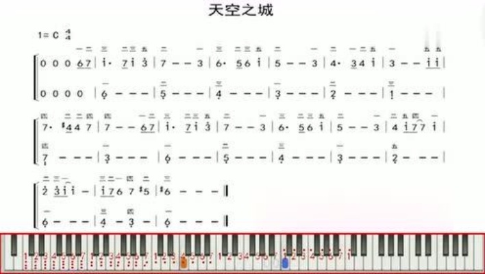 《天空之城》电子琴简谱详细解析及演奏技巧分享，助你轻松学会这首经典曲目