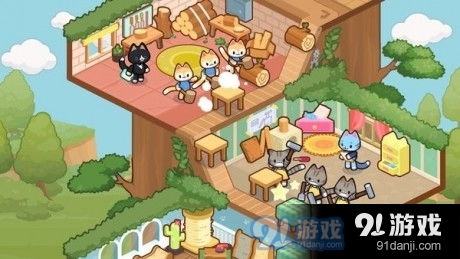 萌弟小筑全部解锁版:史上最可爱的猫咪乐园,全新玩法等你来探索!